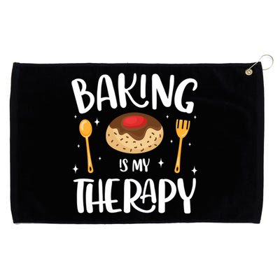 Baking Is My Therapy Funny Baker Gift Grommeted Golf Towel