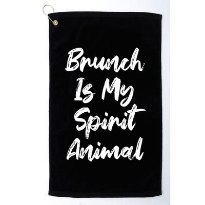 Brunch Is My Spirit Animal Funny Breakfast Lunch Parody Joke Gift Golf Towel