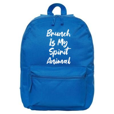 Brunch Is My Spirit Animal Funny Breakfast Lunch Parody Joke Gift 16 in Basic Backpack