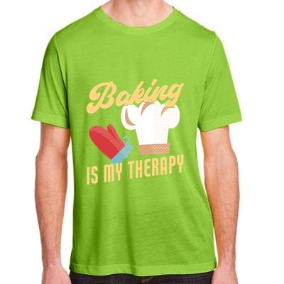 Baking Is My Therapy Funny Baker Gift Adult ChromaSoft Performance T-Shirt