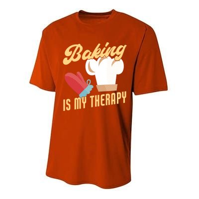 Baking Is My Therapy Funny Baker Gift Performance Sprint T-Shirt