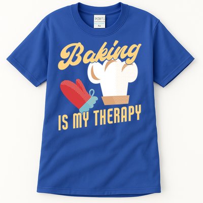 Baking Is My Therapy Funny Baker Gift Tall T-Shirt