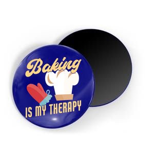 Baking Is My Therapy Funny Baker Gift Magnet