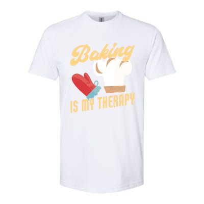 Baking Is My Therapy Funny Baker Gift Softstyle CVC T-Shirt