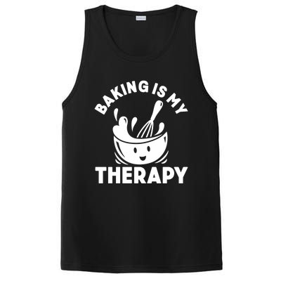 Baking Is My Therapy Bakers Funny Baking Lovers Bakery Owner Meaningful Gift PosiCharge Competitor Tank