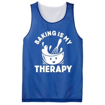 Baking Is My Therapy Bakers Funny Baking Lovers Bakery Owner Meaningful Gift Mesh Reversible Basketball Jersey Tank