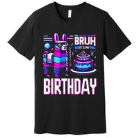 Bruh Its My Birthday Llama Pinata Boy Girl Family Party Bday Premium T-Shirt