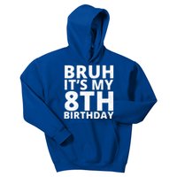 Bruh ItS My 8th Birthday Vintage Party Kids Hoodie