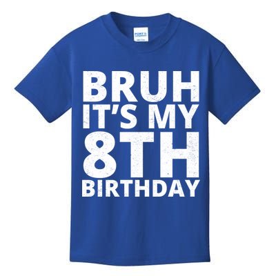 Bruh ItS My 8th Birthday Vintage Party Kids T-Shirt