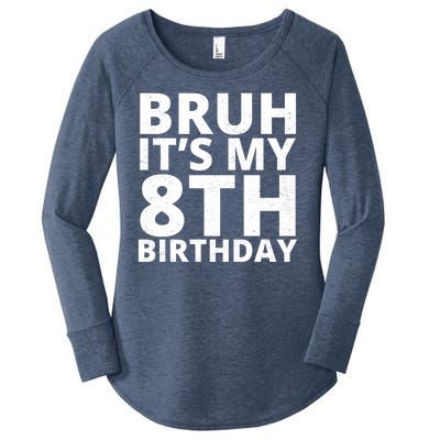 Bruh ItS My 8th Birthday Vintage Party Women's Perfect Tri Tunic Long Sleeve Shirt