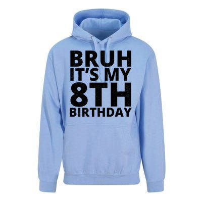 Bruh ItS My 8th Birthday Vintage Party Unisex Surf Hoodie