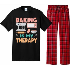 Baking Is My Therapy Funny Baker's Funny Gift Pajama Set