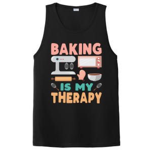 Baking Is My Therapy Funny Baker's Funny Gift PosiCharge Competitor Tank