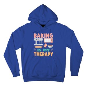 Baking Is My Therapy Funny Baker's Funny Gift Hoodie