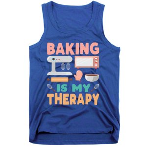 Baking Is My Therapy Funny Baker's Funny Gift Tank Top