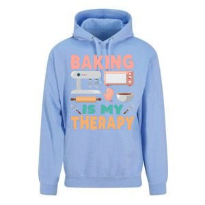 Baking Is My Therapy Funny Baker's Funny Gift Unisex Surf Hoodie