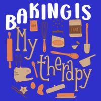 Baking Is My Therapy Bakers Funny Baking Lovers Bakery Owner Gift 16 in Basic Backpack
