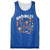 Baking Is My Therapy Bakers Funny Baking Lovers Bakery Owner Gift Mesh Reversible Basketball Jersey Tank