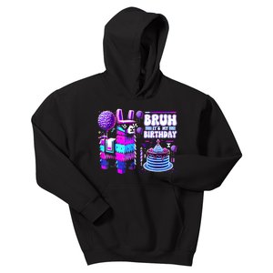 Bruh Its My Birthday Llama Pinata Boy Girl Family Party Bday Kids Hoodie