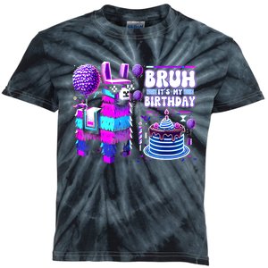 Bruh Its My Birthday Llama Pinata Boy Girl Family Party Bday Kids Tie-Dye T-Shirt