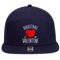 Basketball is My Valentine 7 Panel Mesh Trucker Snapback Hat