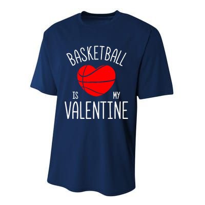 Basketball is My Valentine Performance Sprint T-Shirt