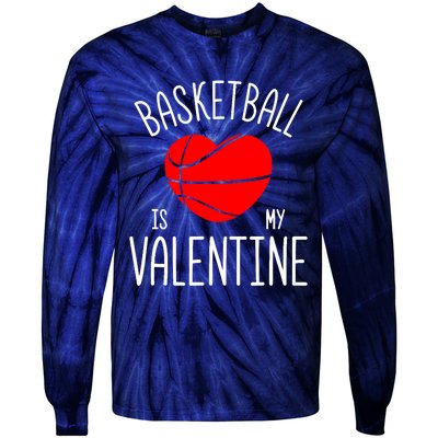 Basketball is My Valentine Tie-Dye Long Sleeve Shirt