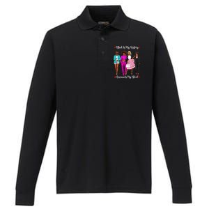 Black Is My History American Blood Proud Black Strong Gift Performance Long Sleeve Polo