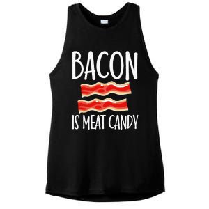 Bacon Is Meat Candy Gift Pig Costume BBQ Lover Grilling Pork Ladies PosiCharge Tri-Blend Wicking Tank