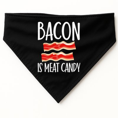 Bacon Is Meat Candy Gift Pig Costume BBQ Lover Grilling Pork USA-Made Doggie Bandana