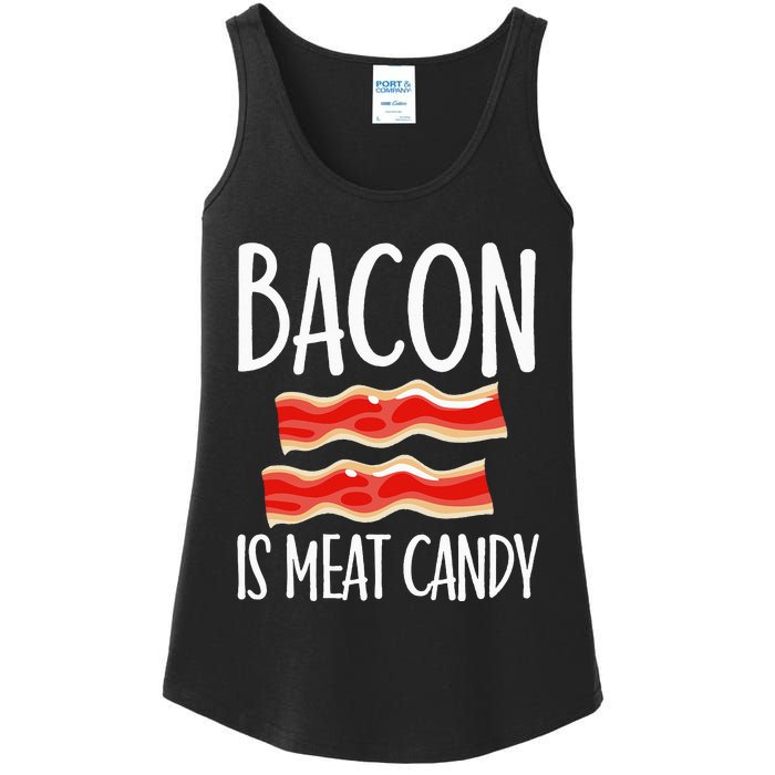 Bacon Is Meat Candy Gift Pig Costume BBQ Lover Grilling Pork Ladies Essential Tank