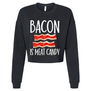 Bacon Is Meat Candy Gift Pig Costume BBQ Lover Grilling Pork Cropped Pullover Crew