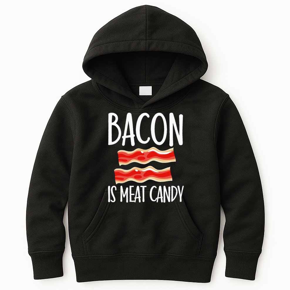 Bacon Is Meat Candy Gift Pig Costume BBQ Lover Grilling Pork Kids Hoodie