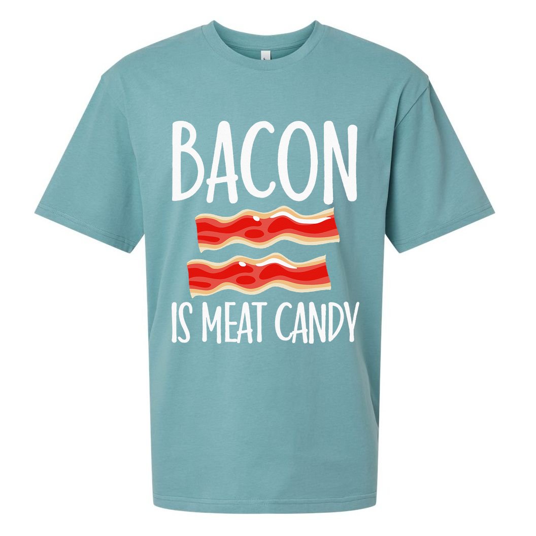 Bacon Is Meat Candy Gift Pig Costume BBQ Lover Grilling Pork Sueded Cloud Jersey T-Shirt