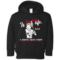 Baseball Is My Life Baseball Quotes Vintage Retro Toddler Hoodie