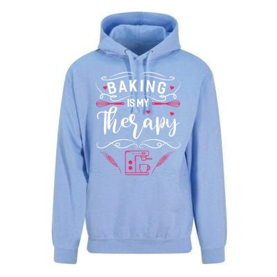 Baking Is My Therapy Funny Baking Bake Gift Unisex Surf Hoodie