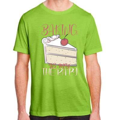 Baking Is My Therapy Baking Baker Gift Adult ChromaSoft Performance T-Shirt