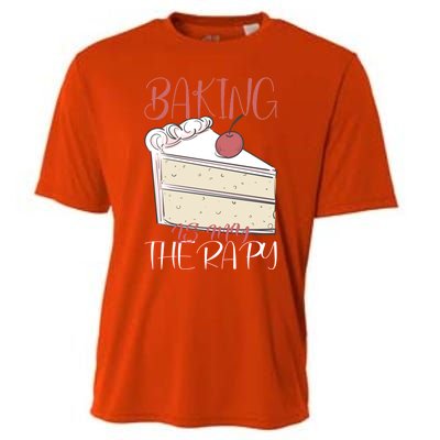 Baking Is My Therapy Baking Baker Gift Cooling Performance Crew T-Shirt