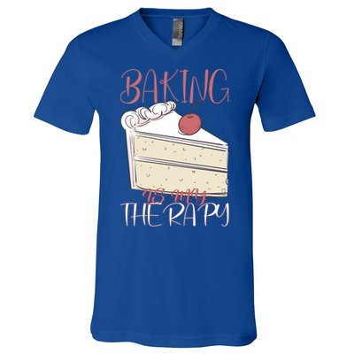 Baking Is My Therapy Baking Baker Gift V-Neck T-Shirt