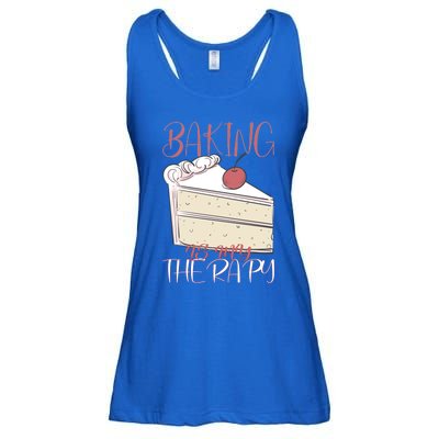 Baking Is My Therapy Baking Baker Gift Ladies Essential Flowy Tank