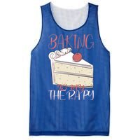 Baking Is My Therapy Baking Baker Gift Mesh Reversible Basketball Jersey Tank