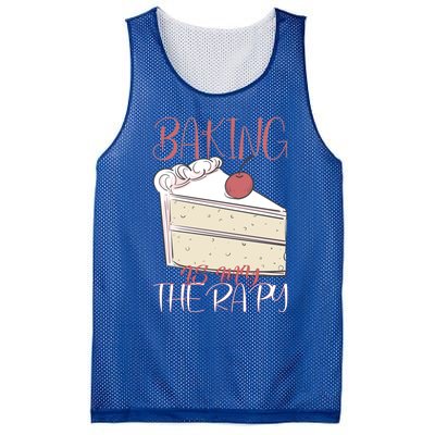 Baking Is My Therapy Baking Baker Gift Mesh Reversible Basketball Jersey Tank