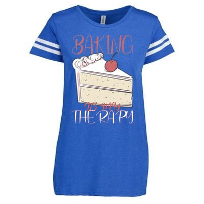 Baking Is My Therapy Baking Baker Gift Enza Ladies Jersey Football T-Shirt