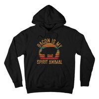 Bacon Is My Spirit Animal Gift Retro BBQ Costume Pork Grill Hoodie