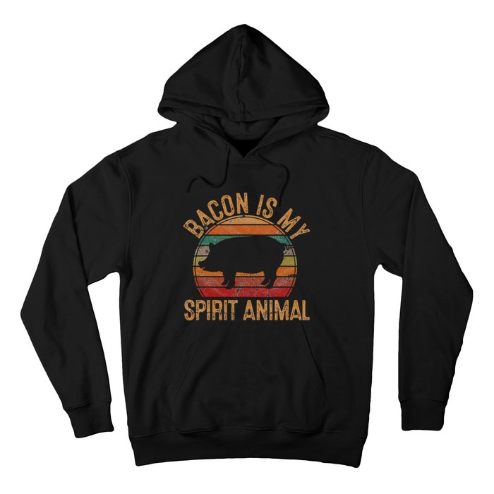 Bacon Is My Spirit Animal Gift Retro BBQ Costume Pork Grill Hoodie