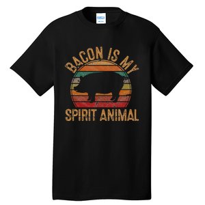 Bacon Is My Spirit Animal Gift Retro BBQ Costume Pork Grill Tall T-Shirt