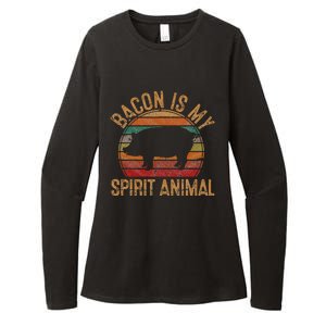 Bacon Is My Spirit Animal Gift Retro BBQ Costume Pork Grill Womens CVC Long Sleeve Shirt