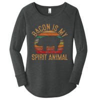 Bacon Is My Spirit Animal Gift Retro BBQ Costume Pork Grill Women's Perfect Tri Tunic Long Sleeve Shirt