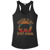 Bacon Is My Spirit Animal Gift Retro BBQ Costume Pork Grill Ladies PosiCharge Competitor Racerback Tank