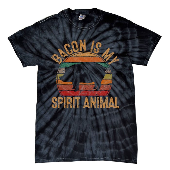 Bacon Is My Spirit Animal Gift Retro BBQ Costume Pork Grill Tie-Dye T-Shirt